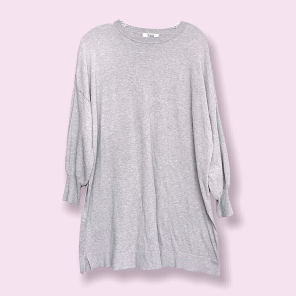 BB Dakota Steve Madden Olivia Sweater Dress Grey Crewneck Knit Womens Size Small - Picture 2 of 11